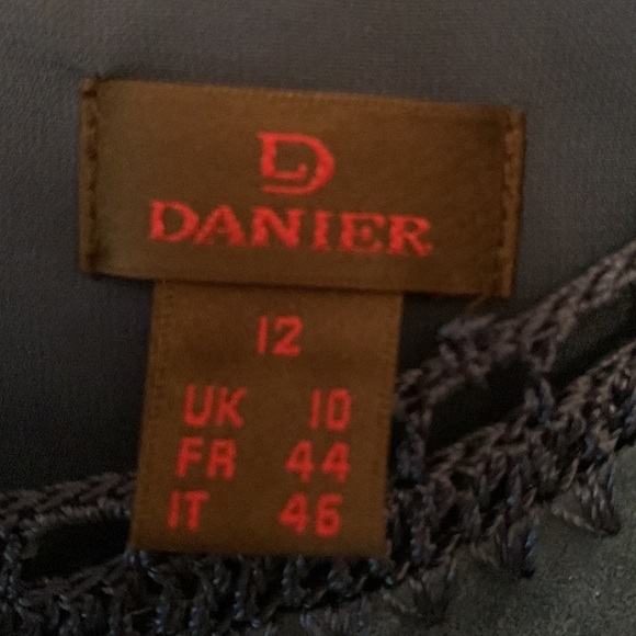 Navy suede Danier Dress beautiful condition size 12 - Picture 3 of 5